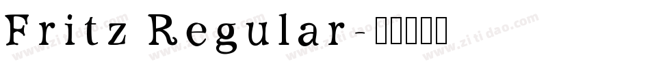 Fritz Regular字体转换